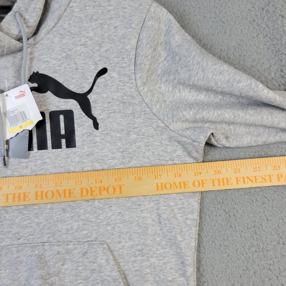 Puma Hoodie Women's Size M Essentials Fleece Soft Hooded Pockets Gray NWT - Picture 9 of 11